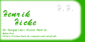 henrik hicke business card